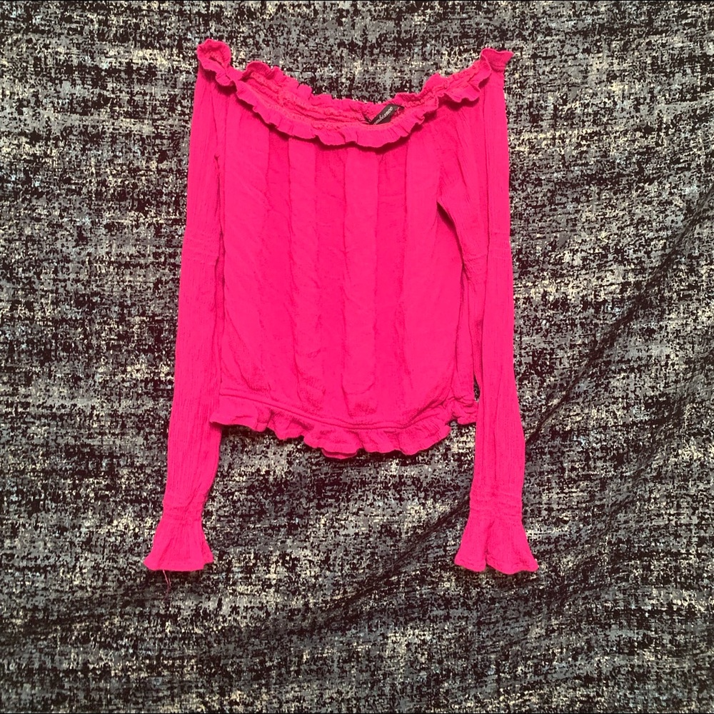 PINK SHOULDER TOP